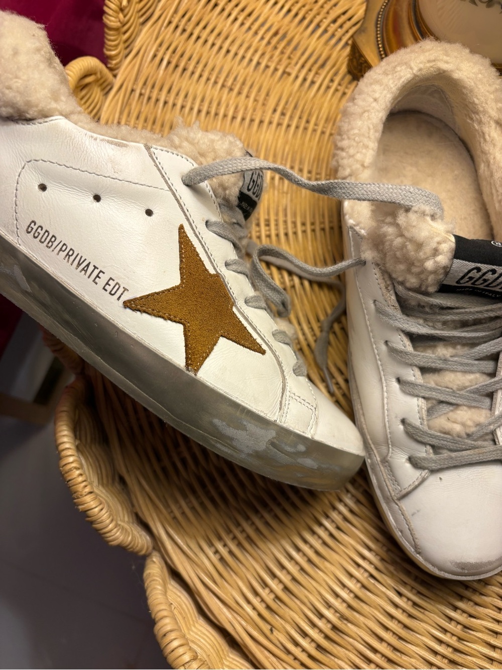 Golden Goose sneakers fur lined superstar 7.5